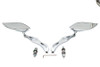 V-Twin - 34-0777 - Baroque Mirror Set with Billet Teardrop Stems
