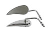 V-Twin - 34-0785 - Wyatt Gatling Teardrop Mirror Set with Round Curved Stems