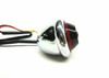 V-Twin Round LED Tail Light - Chrome w/ Red Lens