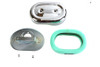 V-Twin - 34-1515 - Oval Air Cleaner Assembly Chrome