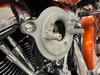 V-Twin - 160mm Teardrop Air Cleaner Backing Plate fits '17-Up Harley M8 FLT, '18-Up Softail Models