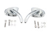 V-Twin - 34-1599 - Mini Tapered Mirror Set with Long Slotted Stem