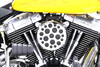 V-Twin - 34-1618 - Chrome Wyatt Gatling Air Cleaner Assembly - Fits 1993-2007 Harley-Davidson FXST, FXD