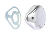 V-Twin - 34-1762 - 5 inch Teardrop Linkert Cover Kit Chrome - Fits 1941-1965 Harley-Davidson FL