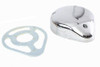 V-Twin - 34-1762 - 5 inch Teardrop Linkert Cover Kit Chrome - Fits 1941-1965 Harley-Davidson FL