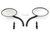 V-Twin - 34-1965 - Wyatt Gatling Black Oval Mirror Set with Contour Round Stems