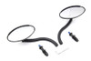 V-Twin - 34-1965 - Wyatt Gatling Black Oval Mirror Set with Contour Round Stems
