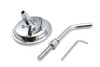 V-Twin - 34-2028 - 3 inch Round Mini Mirror Top Triple Tree Mount Chrome
