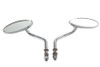 V-Twin - 34-2146 - Wyatt Gatling Oval Mirror Set Chrome