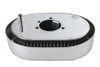 V-Twin - 34-2772 - Mini Oval Air Cleaner Kit Chrome For Bendix Carburetors