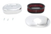 V-Twin - 34-2773 - Mini Oval Air Cleaner Kit Chrome For Shorty Carburetors
