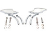 V-Twin - 34-8002 - Lucifer Mirror Set Billet with Curve Stem