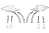 V-Twin - 34-8002 - Lucifer Mirror Set Billet with Curve Stem