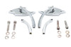 V-Twin - 34-8002 - Lucifer Mirror Set Billet with Curve Stem