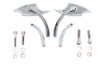 V-Twin - 34-8002 - Lucifer Mirror Set Billet with Curve Stem