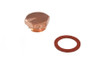 V-Twin - 35-0250 - Copper Linkert Carburetor Float Bowl Cap - Fits 1941-1965 Harley-Davidson FL