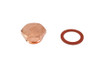 V-Twin - 35-0250 - Copper Linkert Carburetor Float Bowl Cap - Fits 1941-1965 Harley-Davidson FL