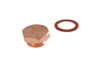 V-Twin - 35-0250 - Copper Linkert Carburetor Float Bowl Cap - Fits 1941-1965 Harley-Davidson FL