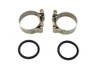 V-Twin - 35-0407 - Polished Intake Manifold Clamp Set
