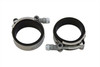 V-Twin - 35-0409 - Power Intake Manifold Clamp Kit with Flat Seals - Fits 1978-1984 Harley-Davidson XL, FL, FX