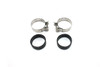 V-Twin - 35-0418 - Stainless Steel Intake Manifold Clamp Set - Fits 1978-1984 Harley-Davidson XL, FL, FX
