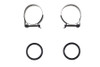 V-Twin - 35-0708 - Black Intake Manifold Clamp Set - Fits 1971-1977 Harley-Davidson FX, 1955-1977 FL, 1957-1977 XL