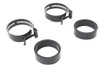 V-Twin - 35-0709 - Black Intake Manifold Clamp Set - Fits 1978-1984 Harley-Davidson XL, FL, FX