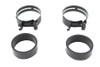 V-Twin - 35-0709 - Black Intake Manifold Clamp Set - Fits 1978-1984 Harley-Davidson XL, FL, FX