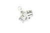 V-Twin - 35-0784 - Cadmium Linkert Carburetor Throttle Lever - Fits 1940-1947 Harley-Davidson FL