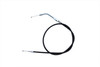 V-Twin - 36-0101 - Black Throttle Cable with 45  Elbow Fitting - Fits 1984-1989 Harley-Davidson FXST, 1981-1984 FLH, 1986-1989 FLST, 1981-1984 FX