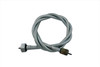V-Twin - 36-0616 - 54-1/2 inch Zinc Speedometer Cable - Fits 1937-1961 Harley-Davidson G (Servi-car - rear end)
