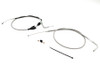 V-Twin - 36-0826 - 43 inch Stainless Steel Throttle and Idle Cable Set Clear Co - Fits 2002-2007 Harley-Davidson FLHRCI (with cruise control), 2002-2007 FLHRI (with cruise control), 2002-2007 FLH (with cruise control)