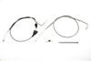 V-Twin - 36-0826 - 43 inch Stainless Steel Throttle and Idle Cable Set Clear Co - Fits 2002-2007 Harley-Davidson FLHRCI (with cruise control), 2002-2007 FLHRI (with cruise control), 2002-2007 FLH (with cruise control)
