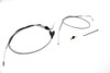 V-Twin - 36-0826 - 43 inch Stainless Steel Throttle and Idle Cable Set Clear Co - Fits 2002-2007 Harley-Davidson FLHRCI (with cruise control), 2002-2007 FLHRI (with cruise control), 2002-2007 FLH (with cruise control)
