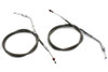 V-Twin - 36-0832 - Stainless Steel Throttle and Idle Cable Set - Fits 1984-1989 Harley-Davidson FXST, 1986-1989 FLST, 1981-1984 FL, FX