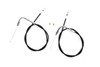 V-Twin - 36-0859 - 33-1/2 inch Black Throttle and Idle Cable Set - Fits 1990-1995 Harley-Davidson FXST, FXD, FLT, FLST