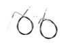 V-Twin - 36-0859 - 33-1/2 inch Black Throttle and Idle Cable Set