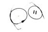 V-Twin - 36-0878 - 43 inch Stainless Steel Throttle and Idle Cable Set Black Co - Fits 2002-2007 Harley-Davidson FLH (with cruise control)