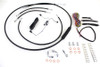 V-Twin - 36-1604 - 12 inch-14 inch Handlebar Cable and Brake Line Kit - Fits 2008-2013 Harley-Davidson FLHR (without ABS), 2008-2013 FLTR (without ABS)