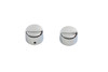 V-Twin - 37-0036 - Chrome Front Axle Cap Cover Set Cap Style - Fits 1993-2005 Harley-Davidson FXDWG, 1986-2006 FLST, 1984-2006 FXST, 1980-1999 FLT, 1988-2007 XL, 1972-1984 FL, 1991-2003 FXD, 1988-1994 FXR