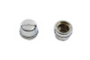 V-Twin - 37-0380 - Chrome Front Axle Cap Cover Set, Cap Style