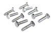 V-Twin - 37-8576 - Hex Cap Bolts Chrome 1/4 inch-28 X 1 inch