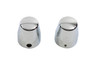 V-Twin - 37-8908 - Chrome Rear Axle Caps Smooth Style - Fits 1987-2006 Harley-Davidson FLST, FXST