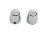 V-Twin - 37-9007 - Chrome Rear Axle Nut Caps Maltese Style