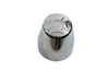 V-Twin - 37-9007 - Chrome Rear Axle Nut Caps Maltese Style - Fits 1987-2006 Harley-Davidson FLST, FXST