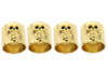 V-Twin - 37-9079 - Skull Pushrod Cover Cup Set Gold