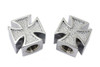 V-Twin - 37-9381 - Chrome Maltese Cross Valve Set Cover Set