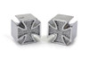 V-Twin - 37-9381 - Chrome Maltese Cross Valve Set Cover Set