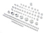 V-Twin - 37-9545 - Chrome Bolt Cap 109 Piece Cover Kit