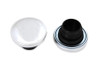 V-Twin - 38-0321 - Ratcheting Style Gas Cap Set Vented and Non-Vented Chrome